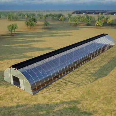 Sistema de cultivo hidropónico em estufa de túnel de arco de vários espaços