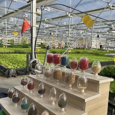 Estufas de produção de vegetais Po Film com sistema de tubulação de água e baixo custo de transporte