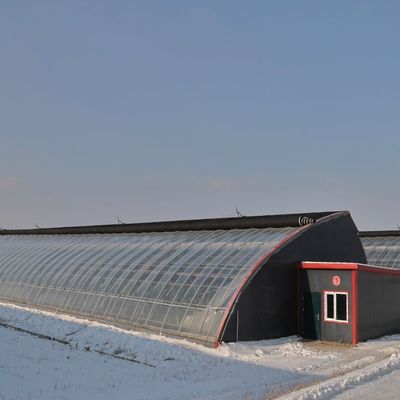 Estufas de dupla camada para cultivo de vegetais e produção temporária de aquecimento