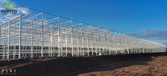 Método de cultivo de túnel Estufa multi-espans com tubo de aço galvanizado a quente