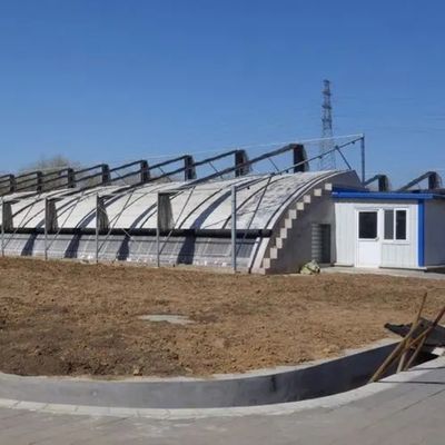 Aquicultura Estufas de luz solar de arco duplo com vibrador de neve em zonas de neve pesada