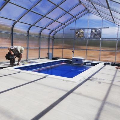 Teto com arco, túnel de plástico multi-espaço agrícola JX-PC Casa verde para a agricultura